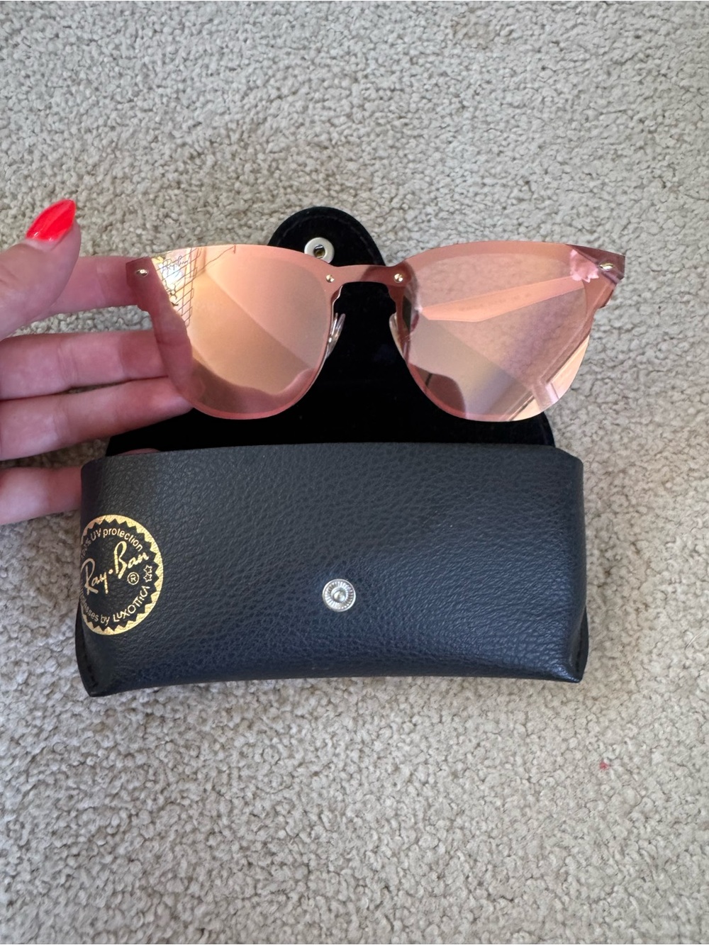 Ray-Ban Women's Pink Mirrored Cat-Eye Sunglasses